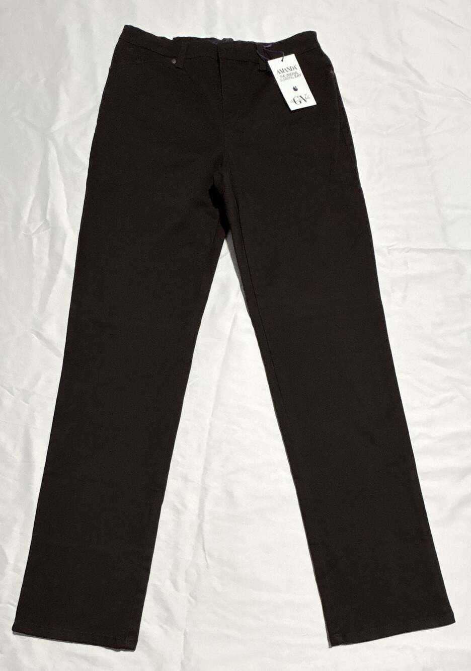Gloria Vanderbilt Amanda The Original Slimming Jean Brown Size 8 Long NWT